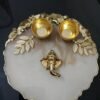 GaneshAura Resin Pooja Thali (5 Inch)